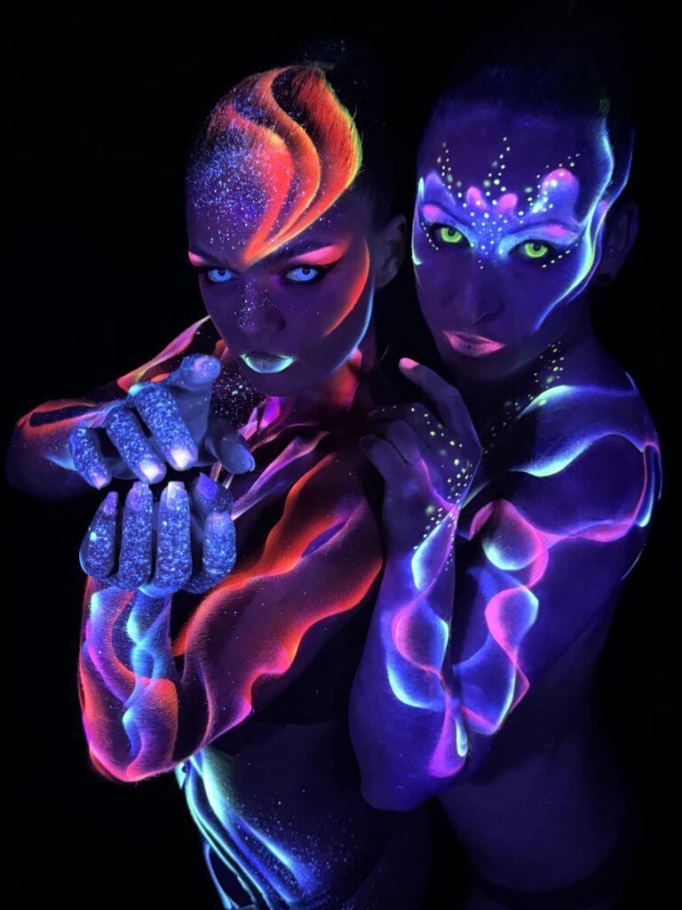 Bodypainting fluorescent 