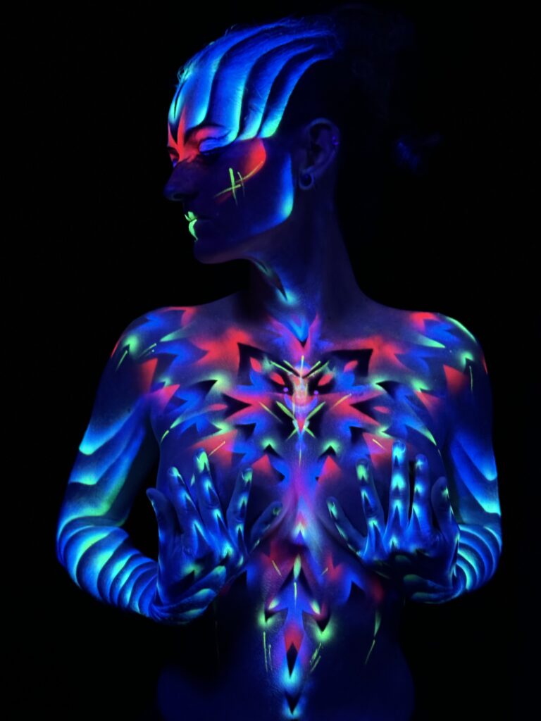 Maquillage fluo de Camille Cottalorda